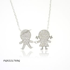 New Family Invisible Necklace 3 Boys